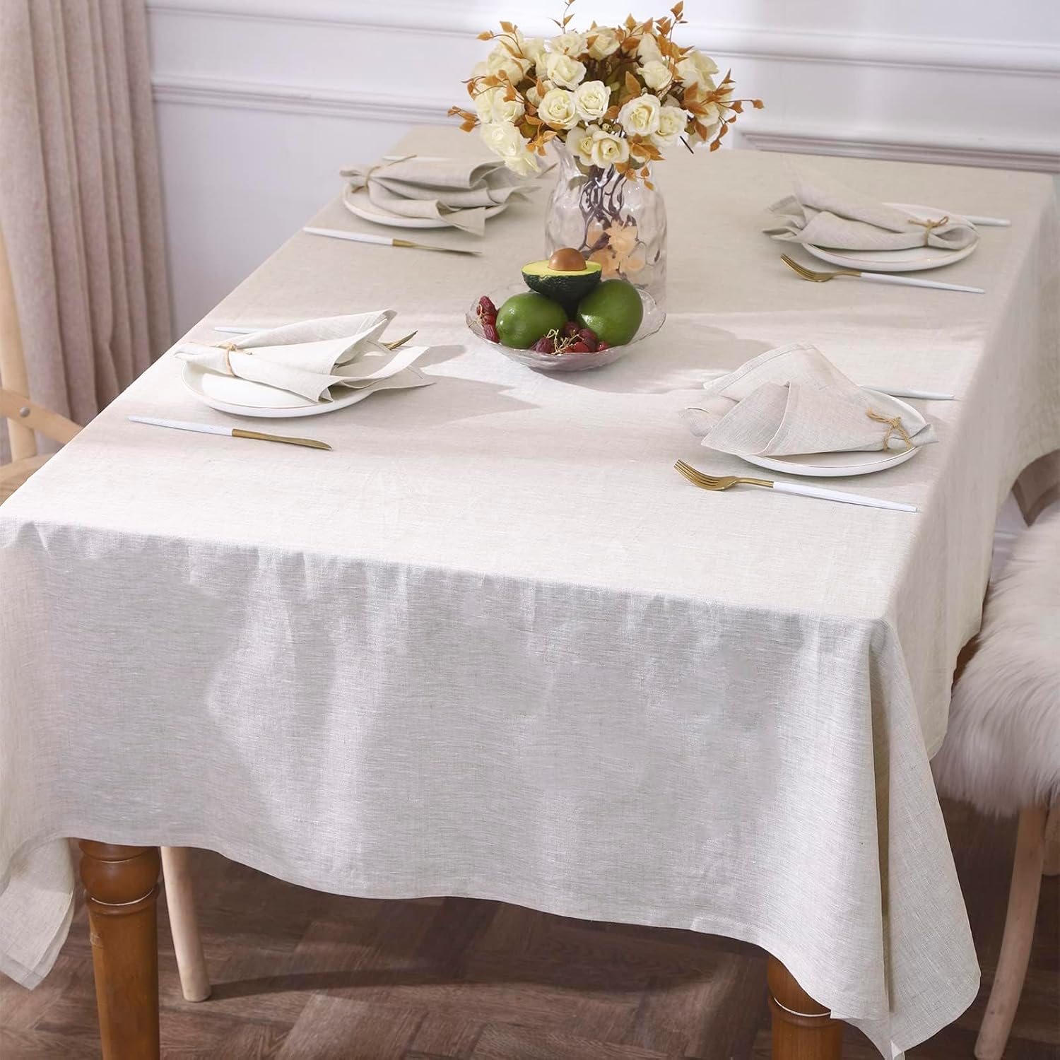 Simple Opulence Linen Tablecloth