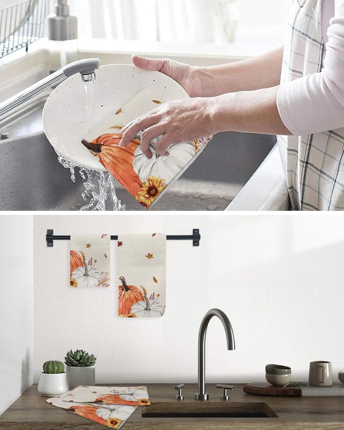 Vibrant Waffle Weave Dish Towels