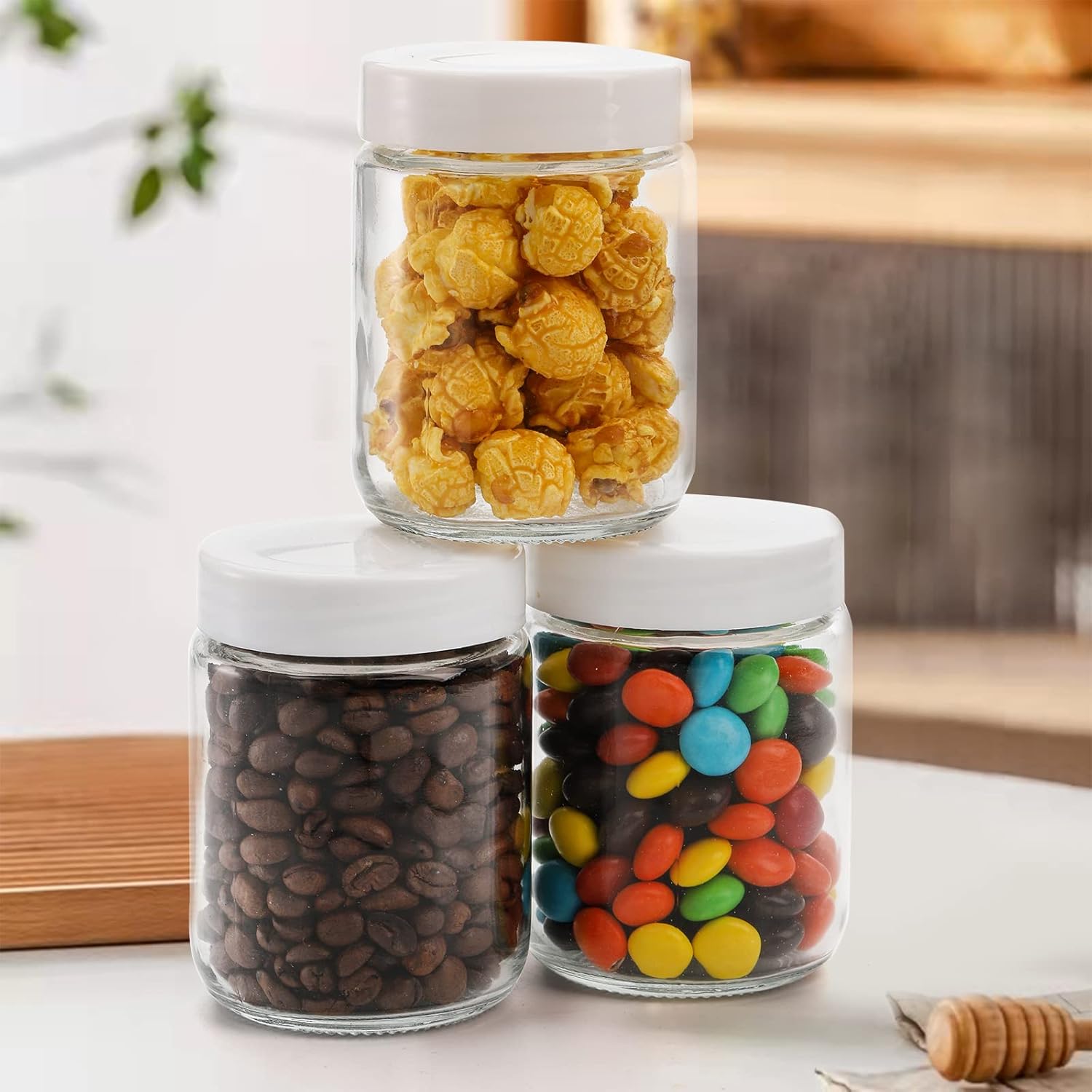 Suwimut 12-Piece Glass Mason Jars