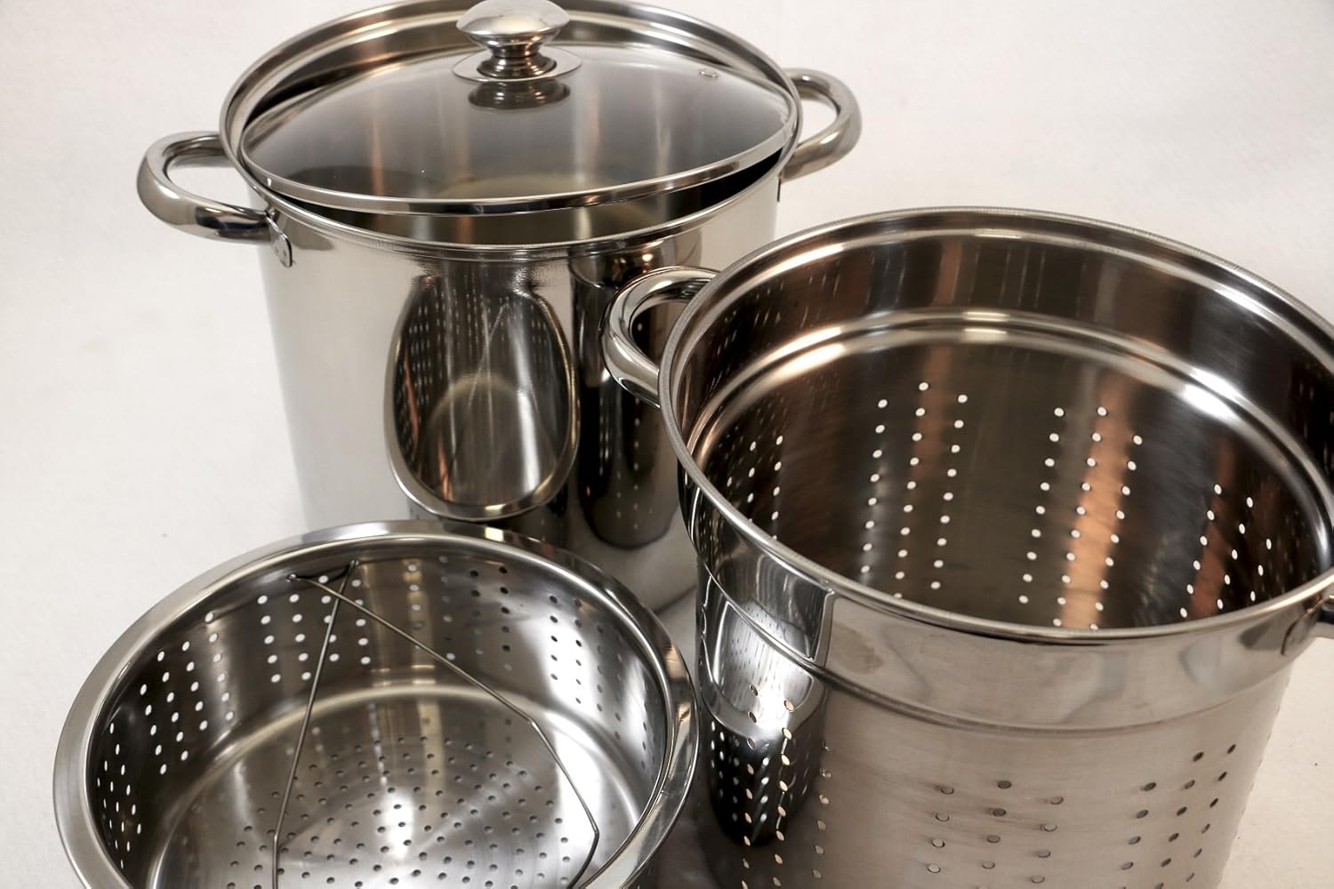 EXCELSTEEL 8 Quart 4 Piece Stainless Steel Cookware Set