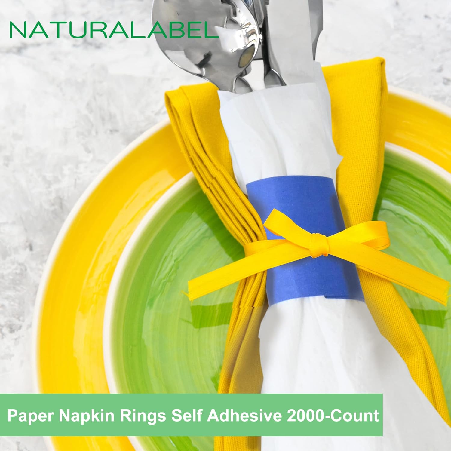 NATURALABEL STANDARD NAPKIN BANDS - 2000 COUNT
