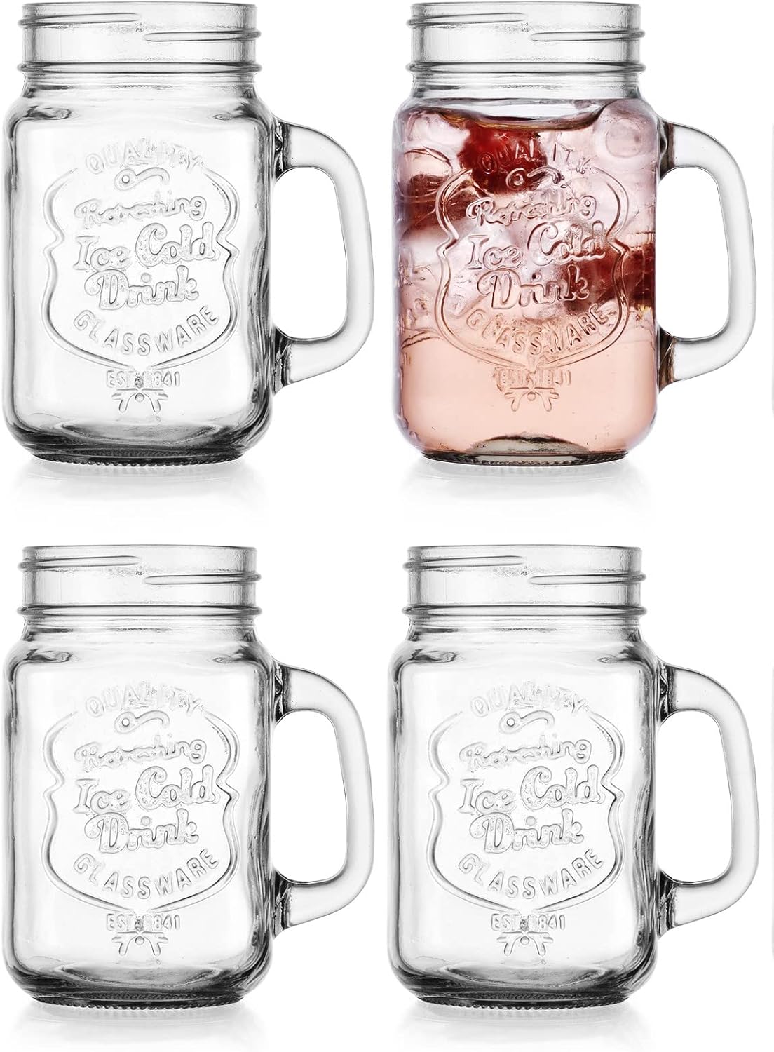 Glavers Mason Drinking Jars Set of 4