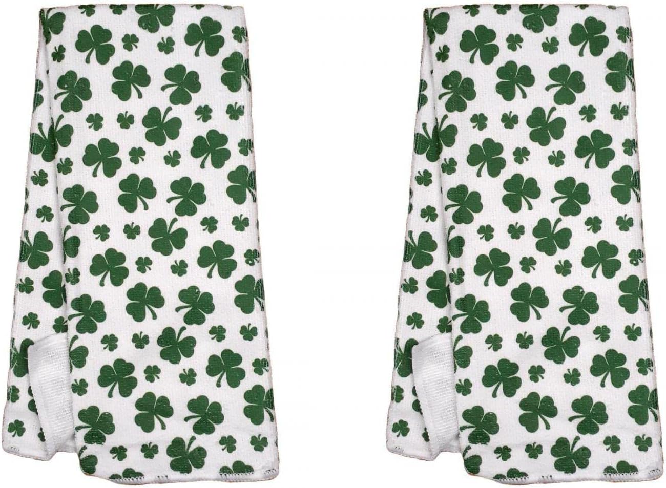 Saint Patricks Day Shamrock Towels Set of 2