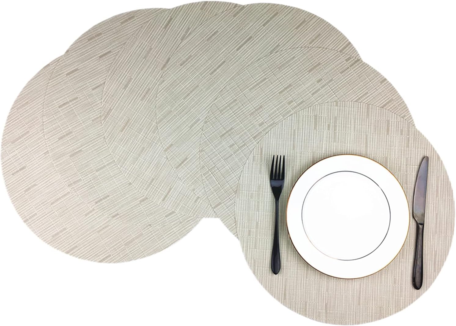 WAZAIGUR Round Placemats Set of 6