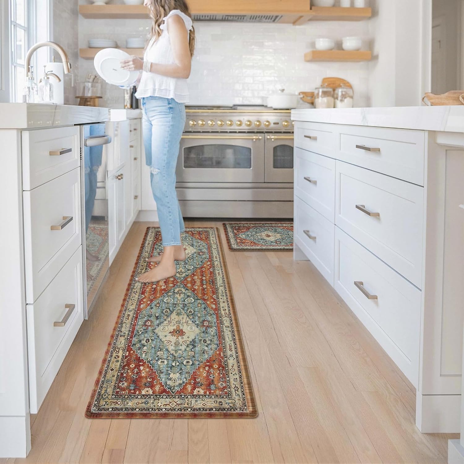 Collive 2-Piece Kitchen Mat Set