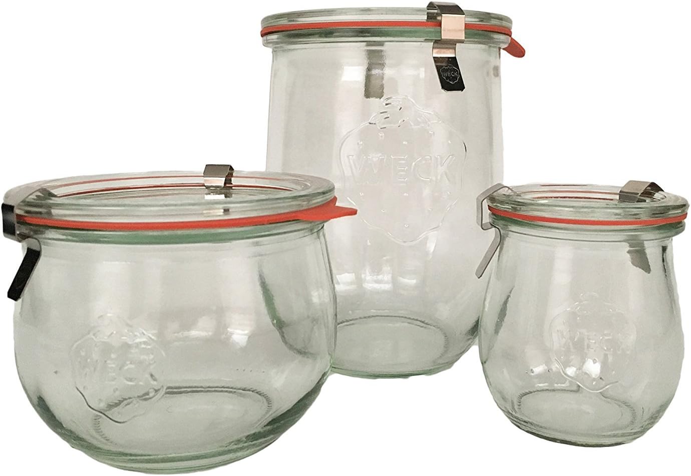 Weck Tulip Jar Combo Pack with lids rings and clamps
