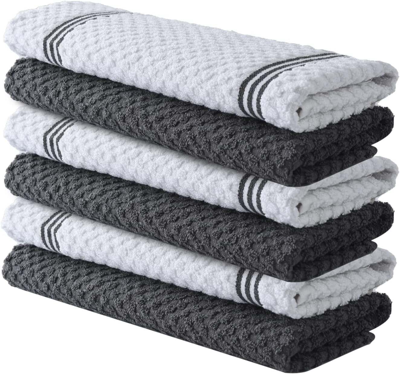 Infinitee Xclusives Kitchen Towels Soft Absorbent 100 Cotton Set of 6