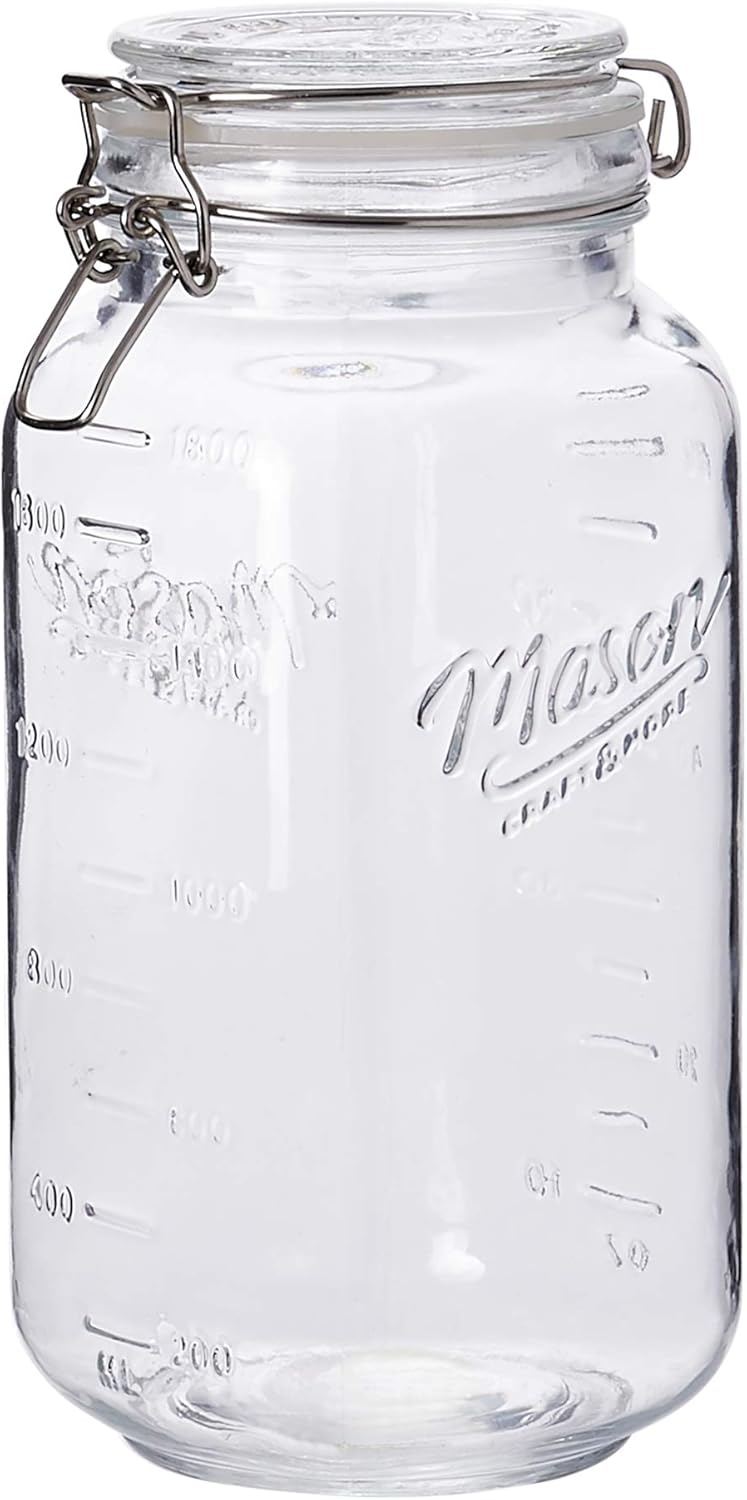 Large Airtight Glass Clamp Jar