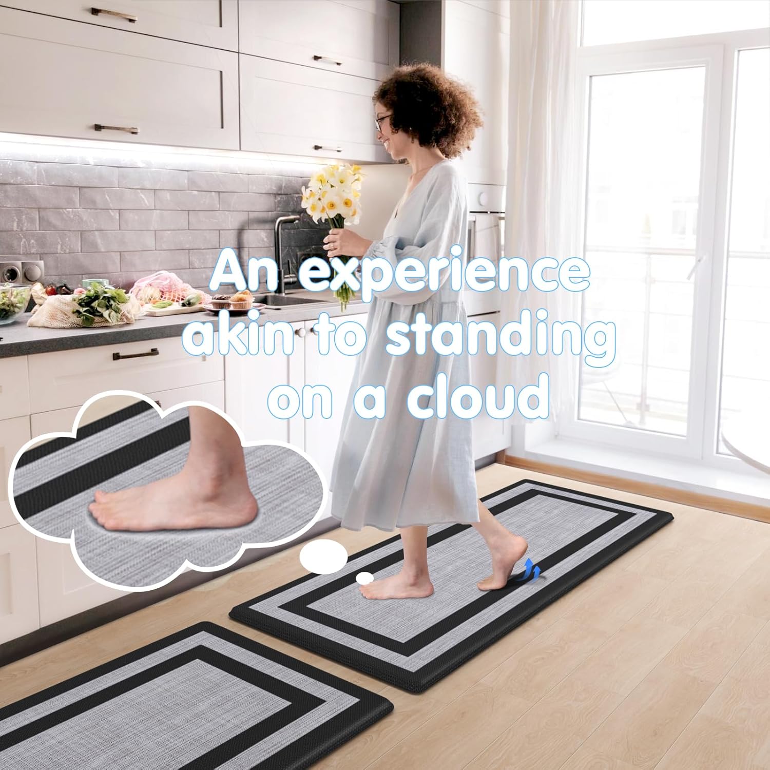 LuxStep Anti-Fatigue Kitchen Mats 2-Pack