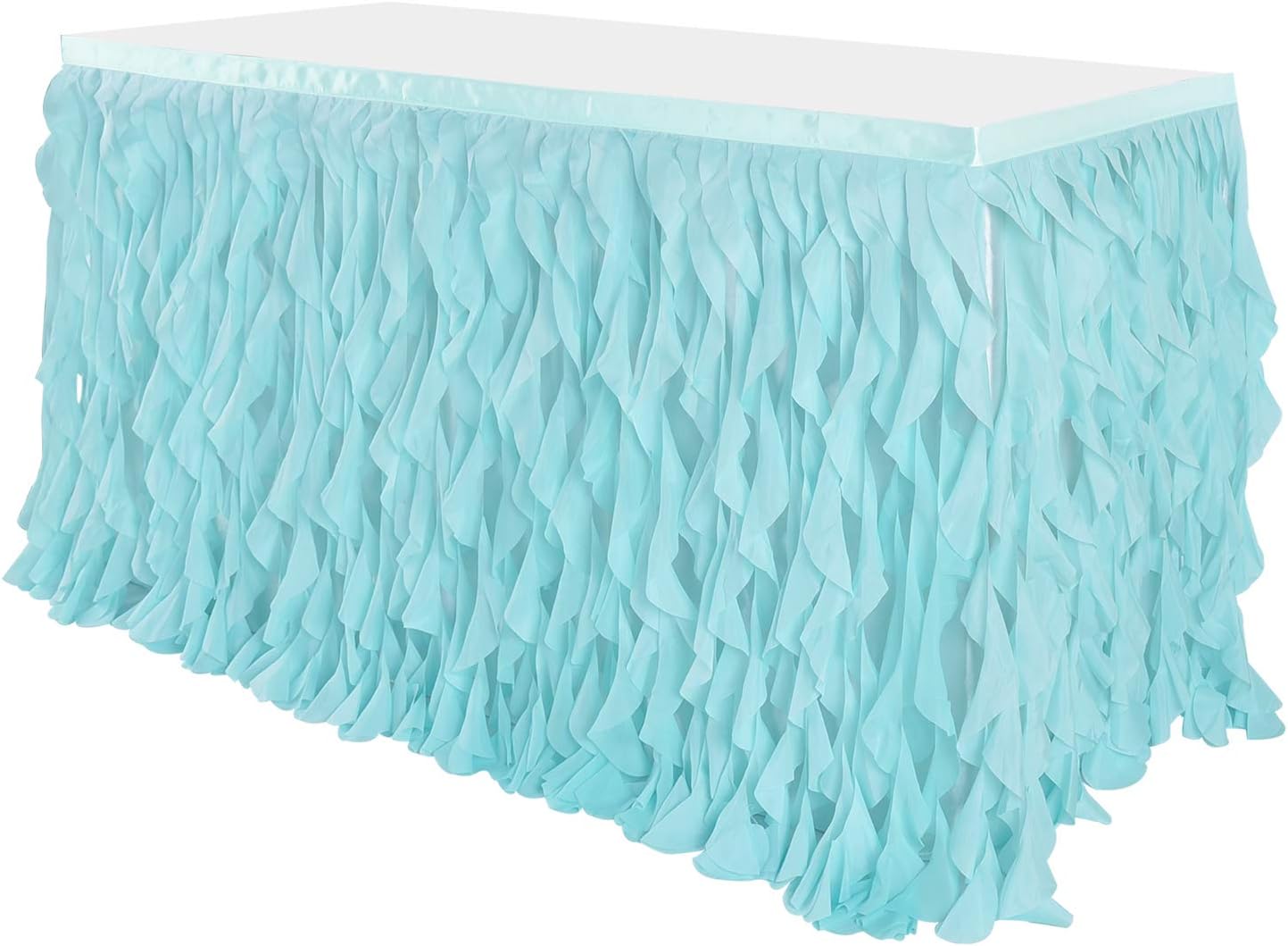 Leegleri 14FT Tutu Table Skirt 14 Foot Tablecloth Mermaid Design
