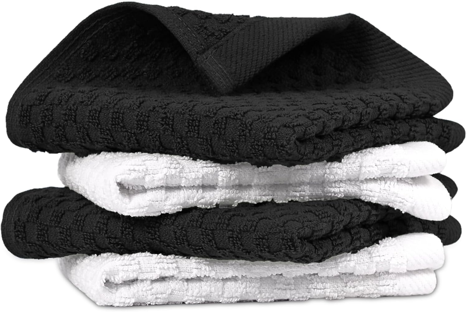 Premium Dishcloth Set - Black 100 Cotton