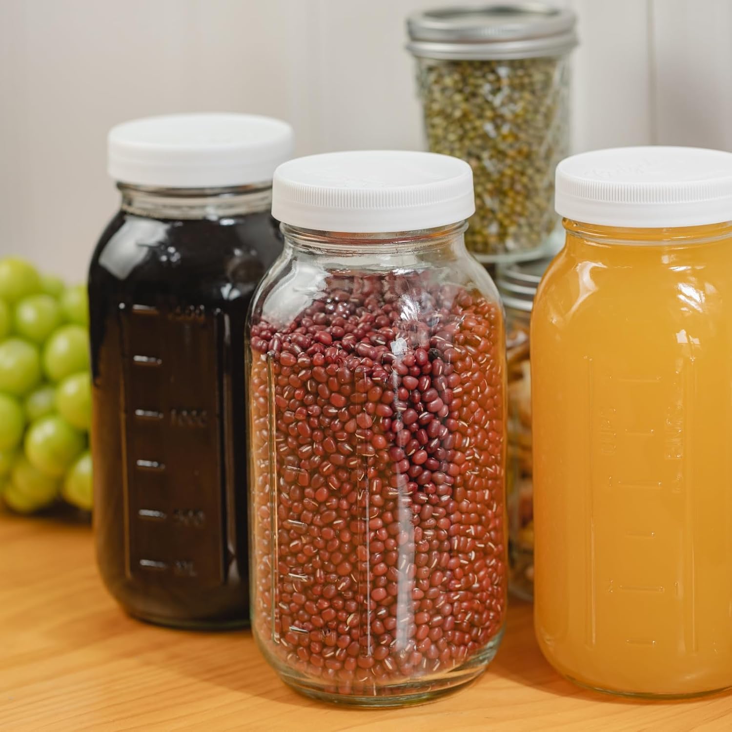 3-Piece Clear Mason Jars for Canning Gifting
