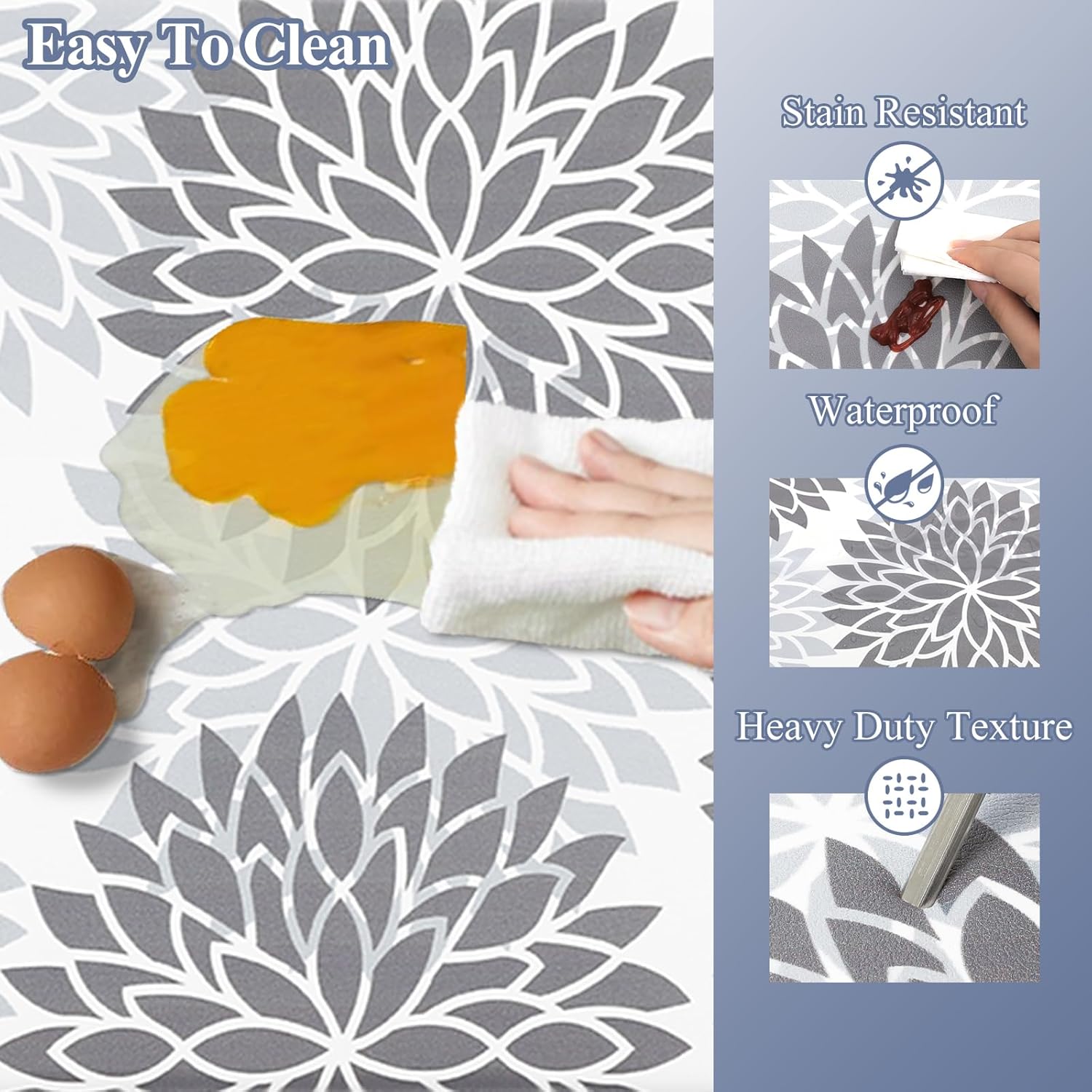HEBE Anti Fatigue Kitchen Rug Sets 2 Piece