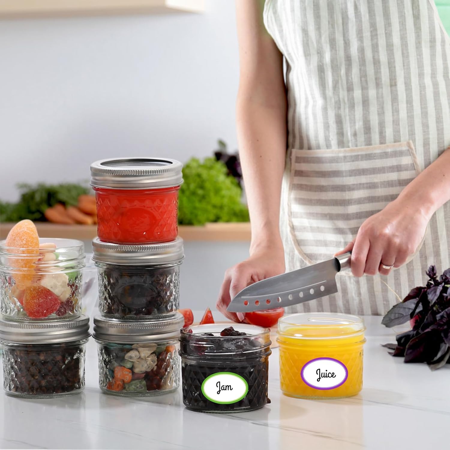 TOEKSIX Mini Mason Jars 4 oz 40 Pack