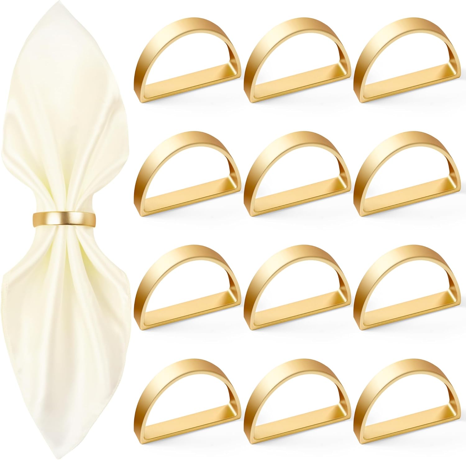 Gold Napkin Rings Set of 12