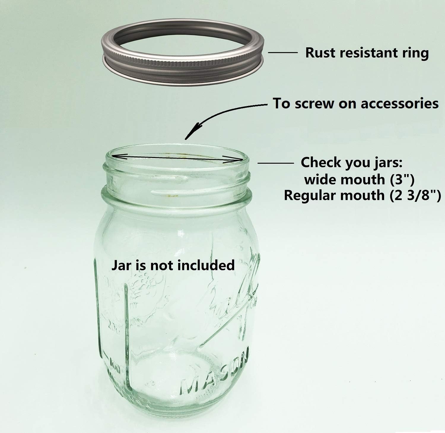 Silver Aluminum Rings for Mason Jars