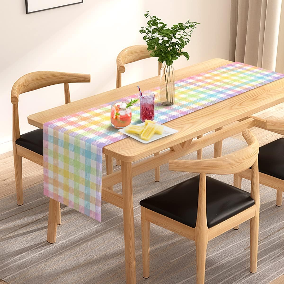 Easter Buffalo Plaid Check Table Runner