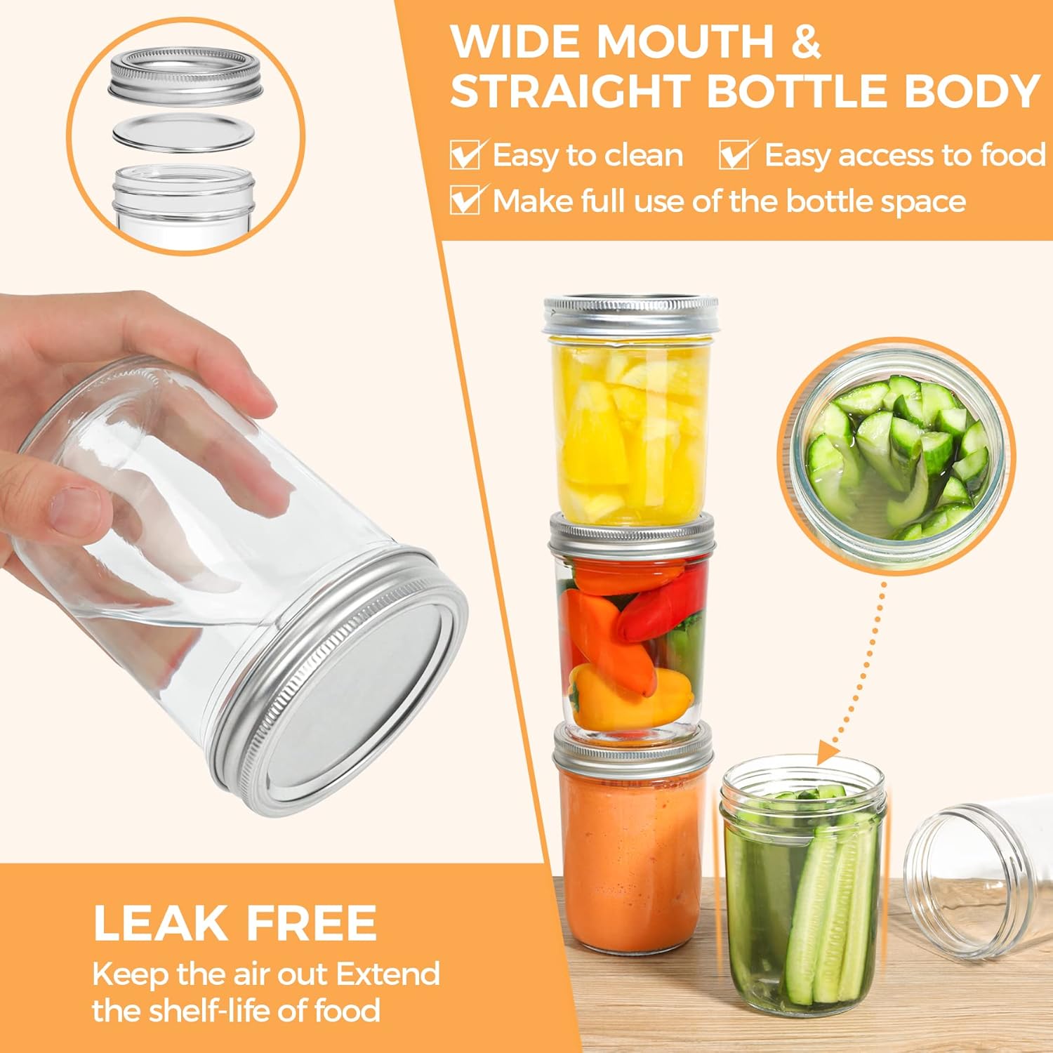 Wide Mouth Mason Jars for Preserving DIY Graduation Gifts