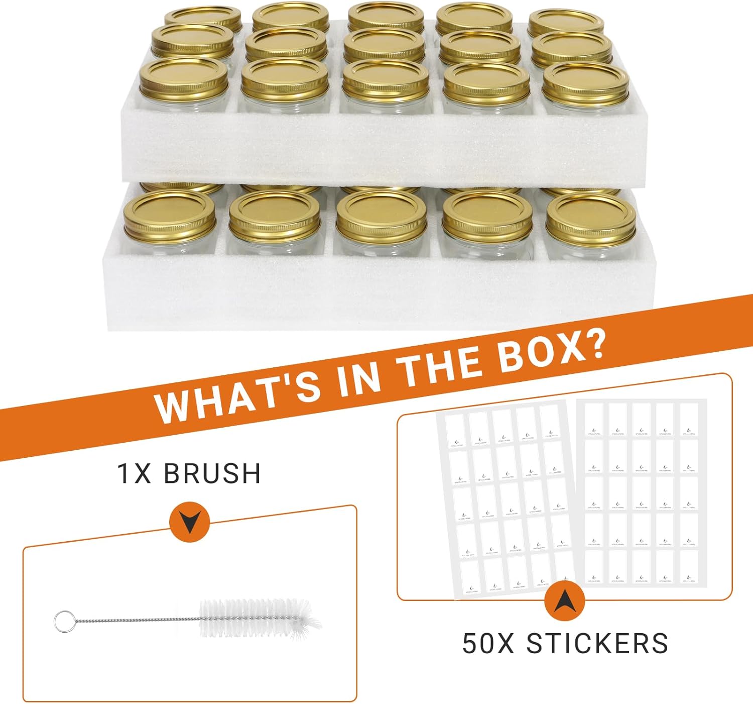 Betrome 8 oz Mason Jars Set Eco-Friendly Storage Solution