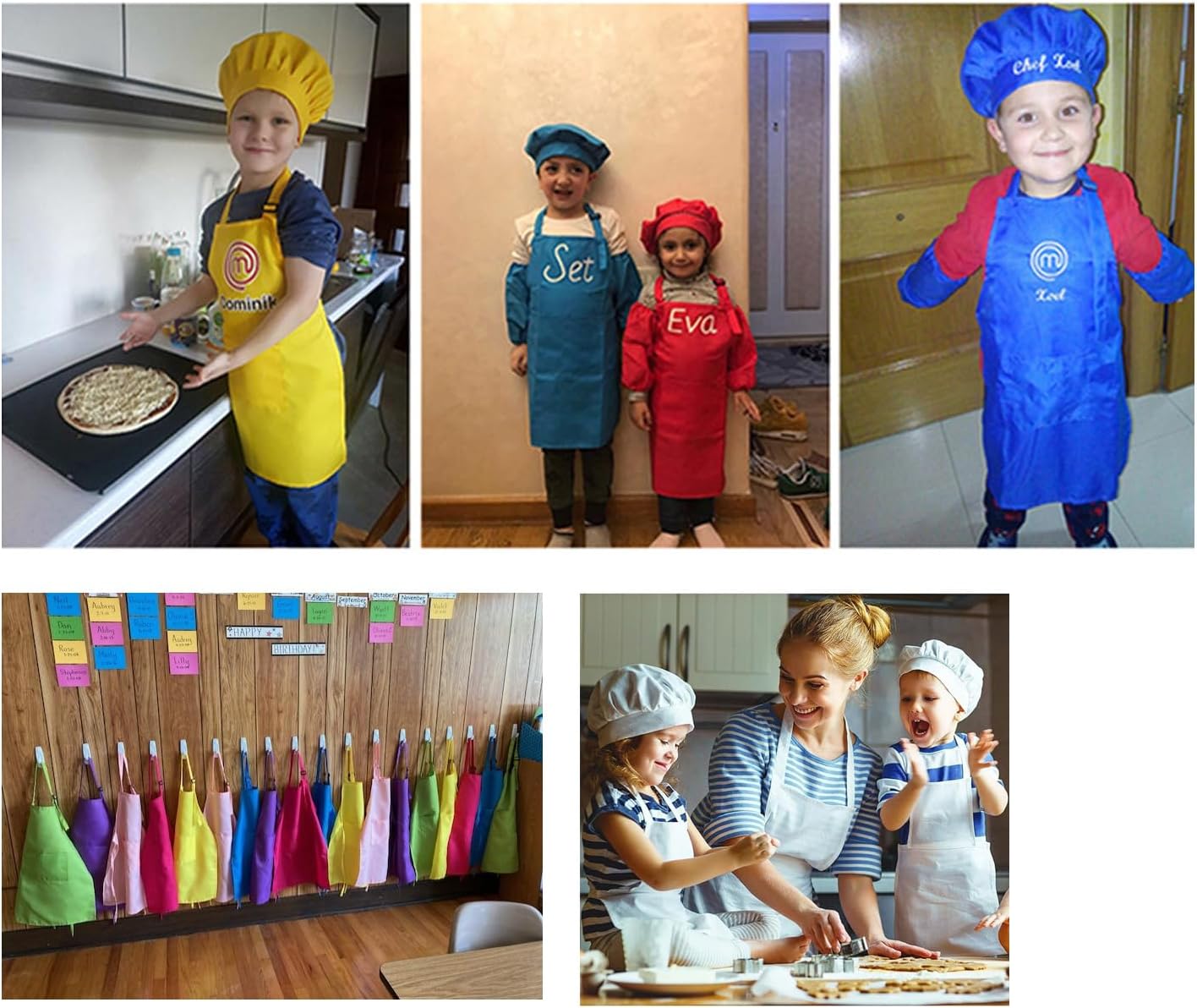 Kids Apron Set for Cooking Baking