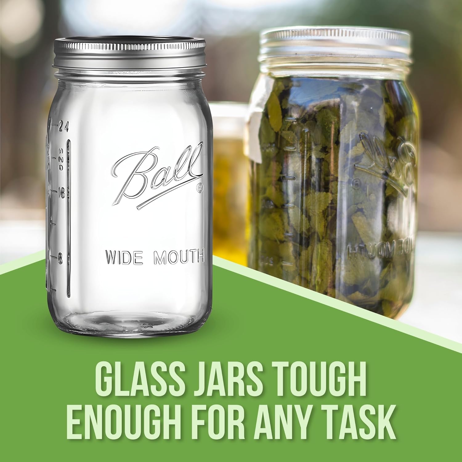Wide-Mouth Mason Jars Set of 4 32 oz