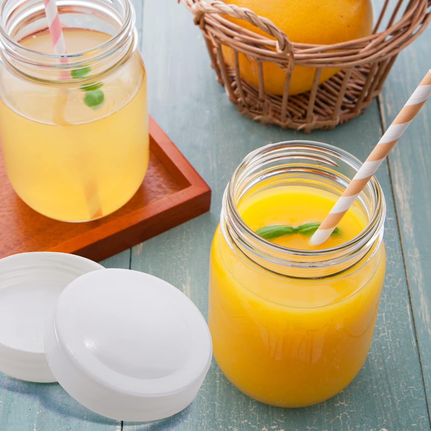 Suwimut 12-Piece Glass Mason Jars