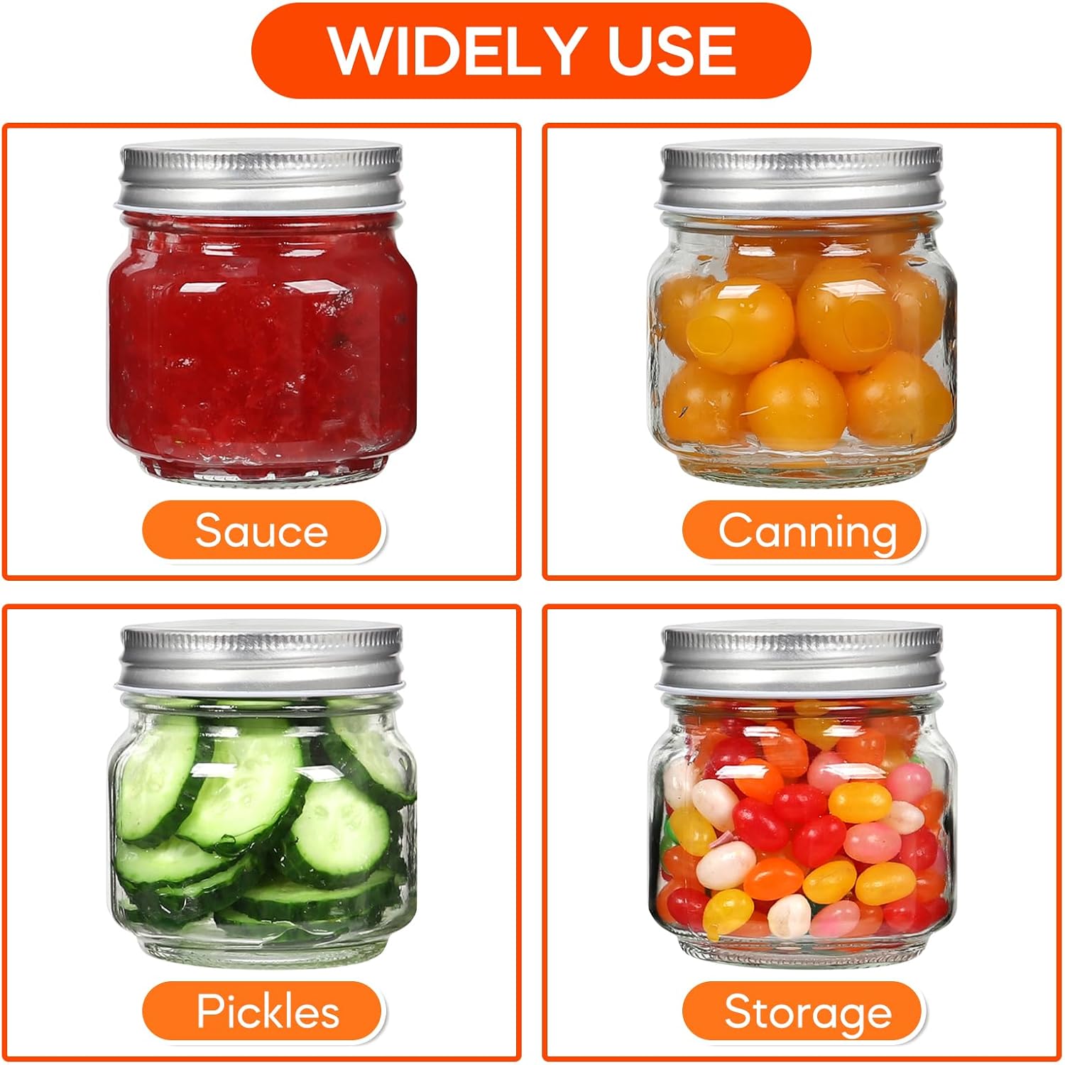 8 oz Mason Jars SetPerfect for Canning More