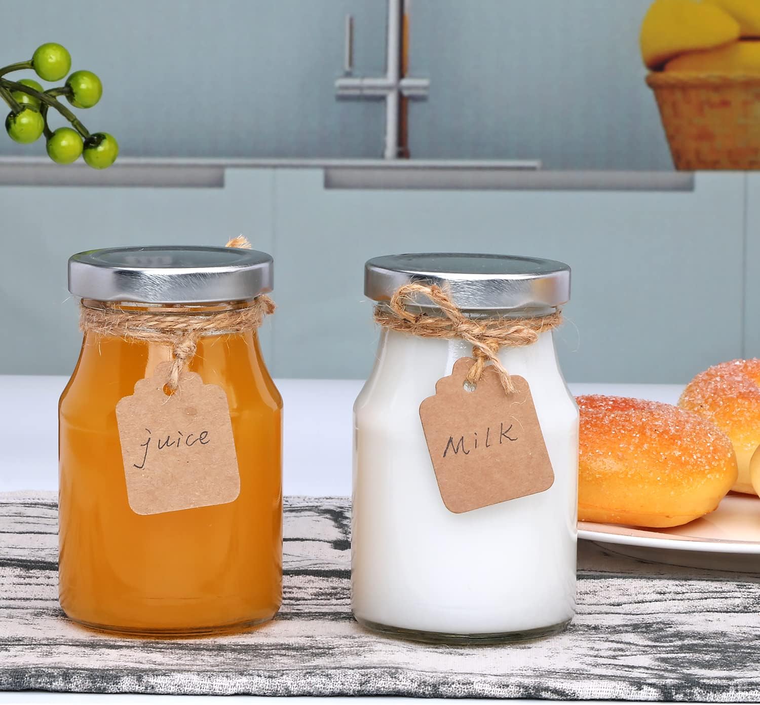 Accguan Glass Milk Bottles 36-Pack