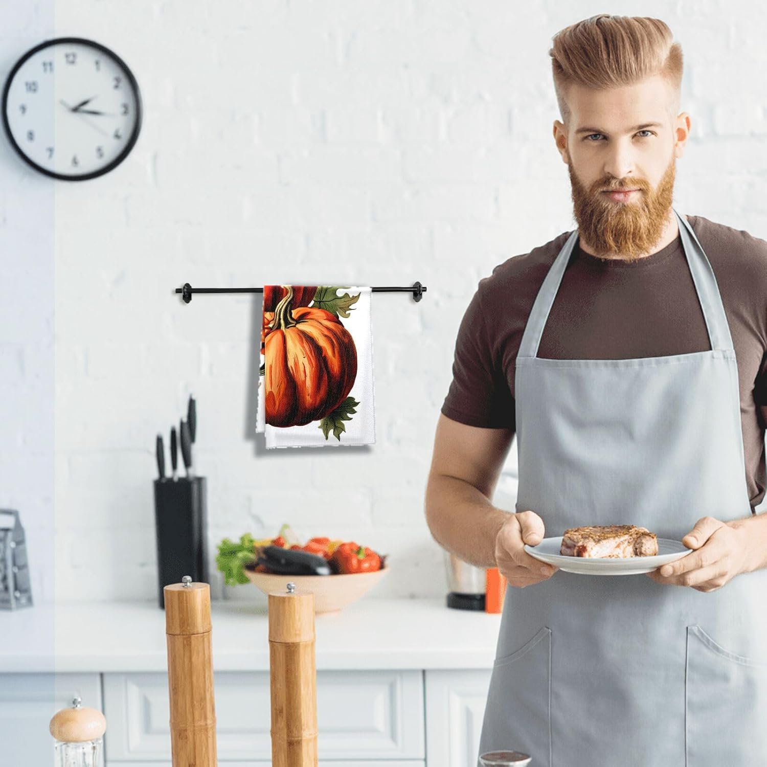 Oeught Autumn Kitchen Towels for Outdoor Use