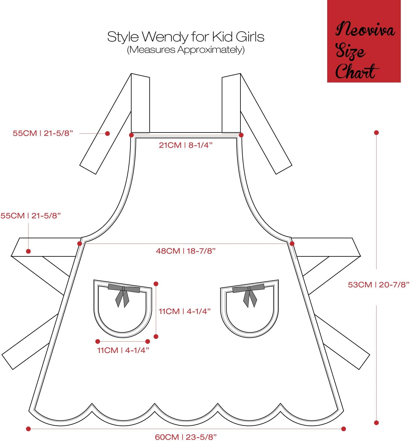 NEOVIVA Kids Apron and Oven Mitts Set for Play Kitchen