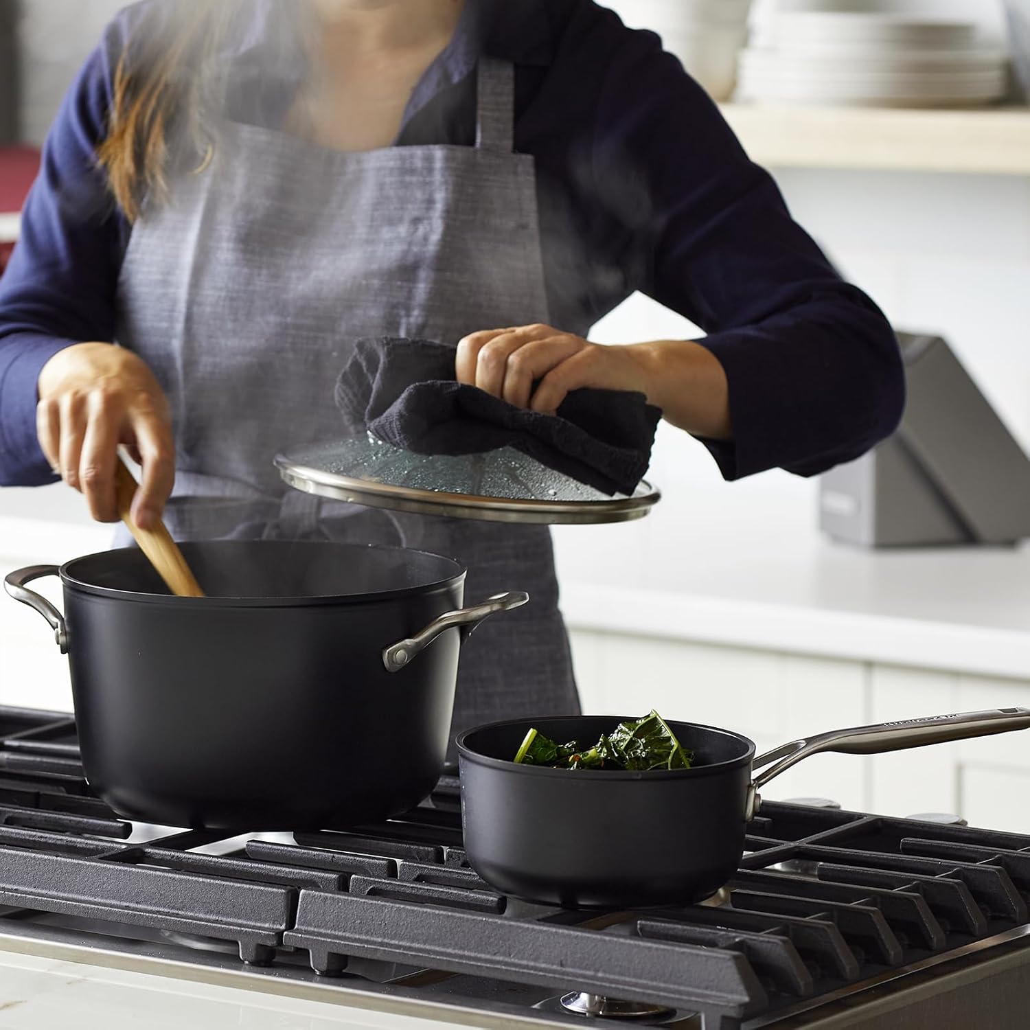 KitchenAid Hard Anodized 10-Piece Cookware Set Matte Black