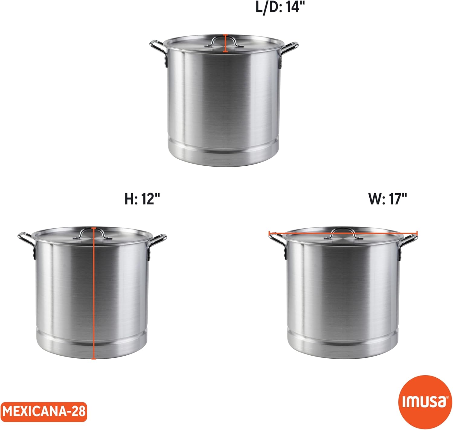 Imusa Aluminum Steamer - 28 Qt