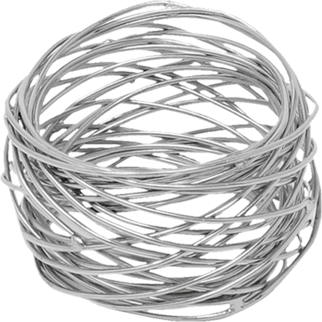 Elegant Silver Metal Mesh Napkin Rings for Dining Tables