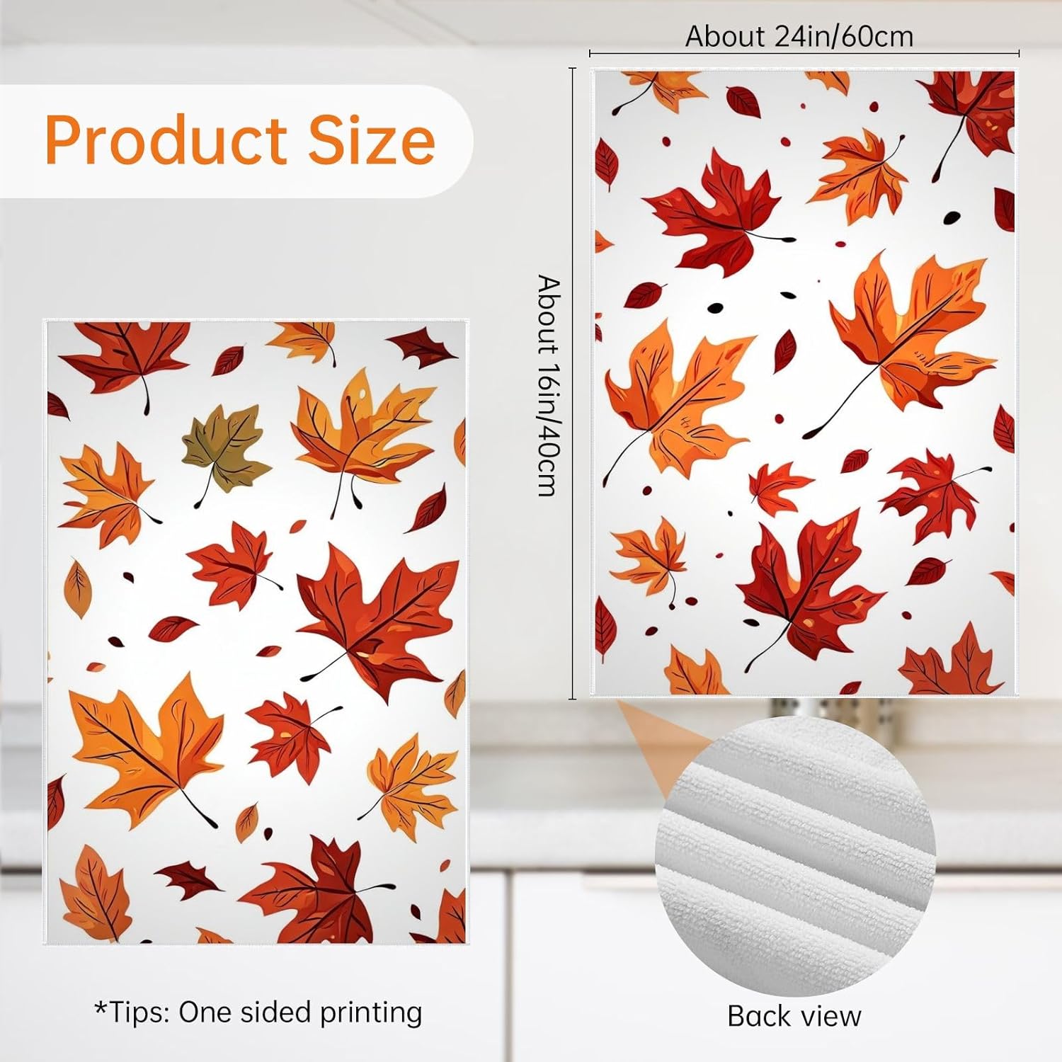 Fall Modern Tea Towels - 4PCS Set with 16x24in Design