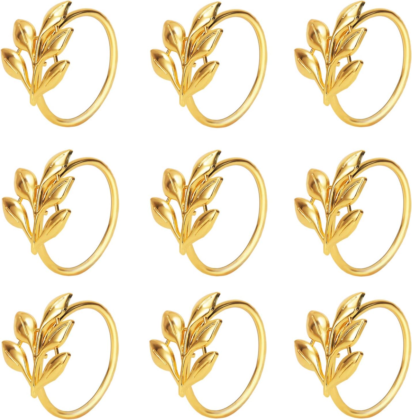 KPOSIYA Metal Napkin Rings Set