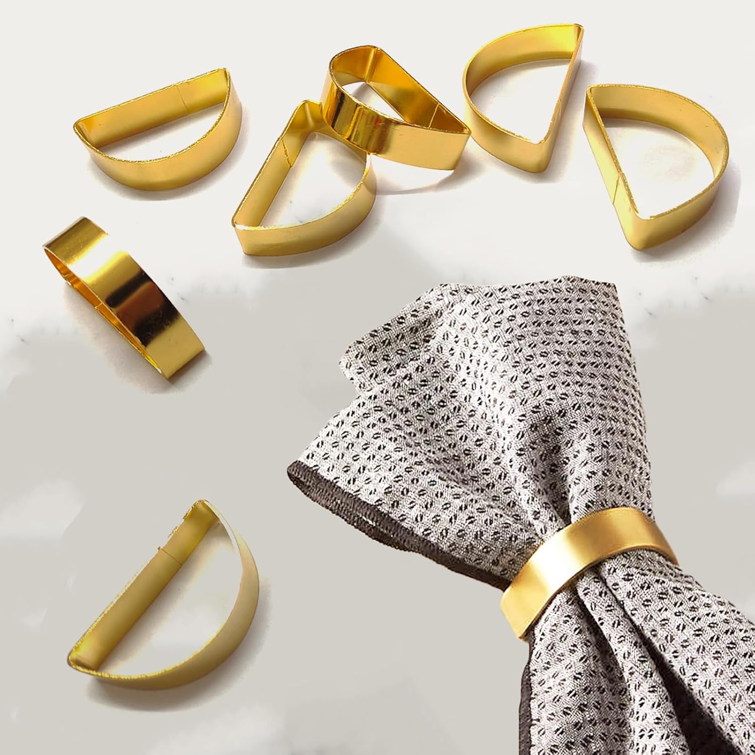 8-Piece Stainless Steel Napkin Rings Durable Elegant for Dining Special Occasions