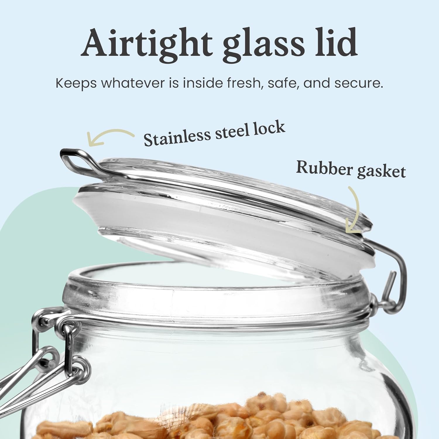 Secure Large Mason Jars with Lid