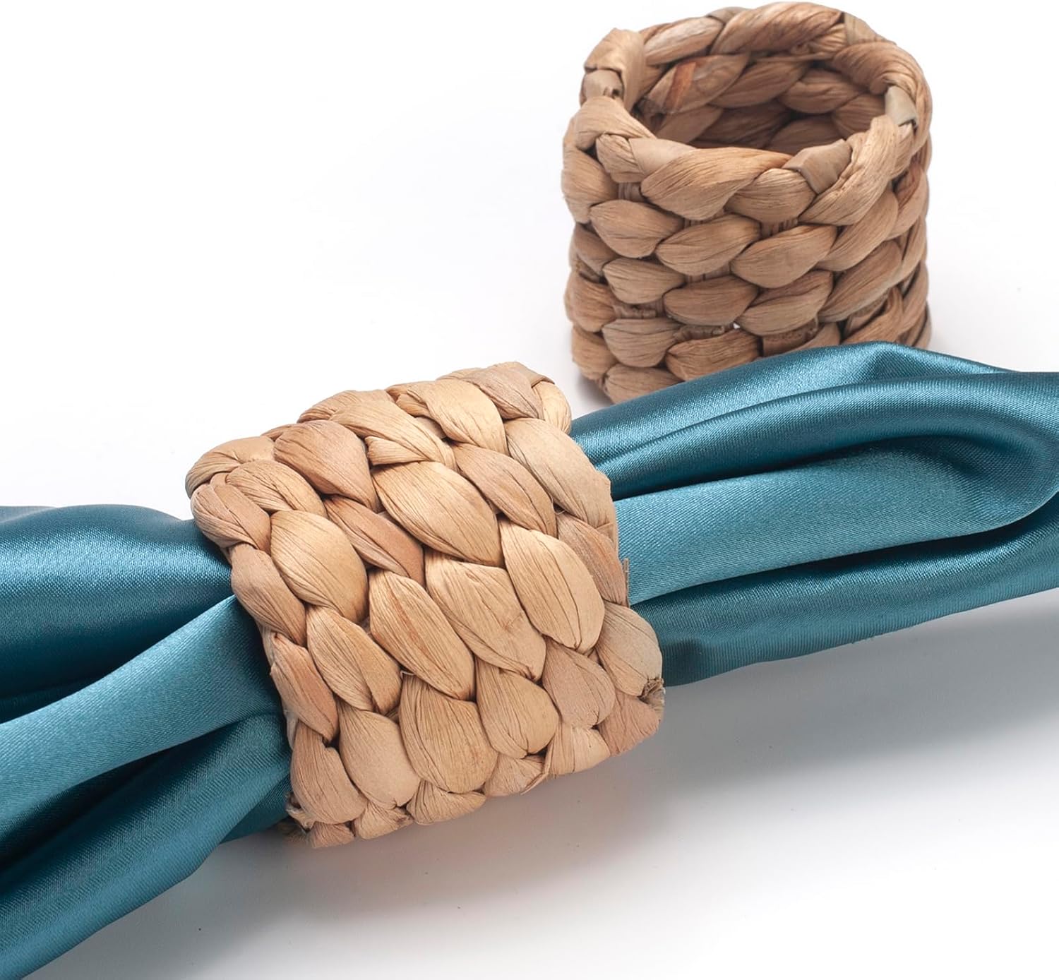 Handmade Water Hyacinth Napkin Rings Set of 6