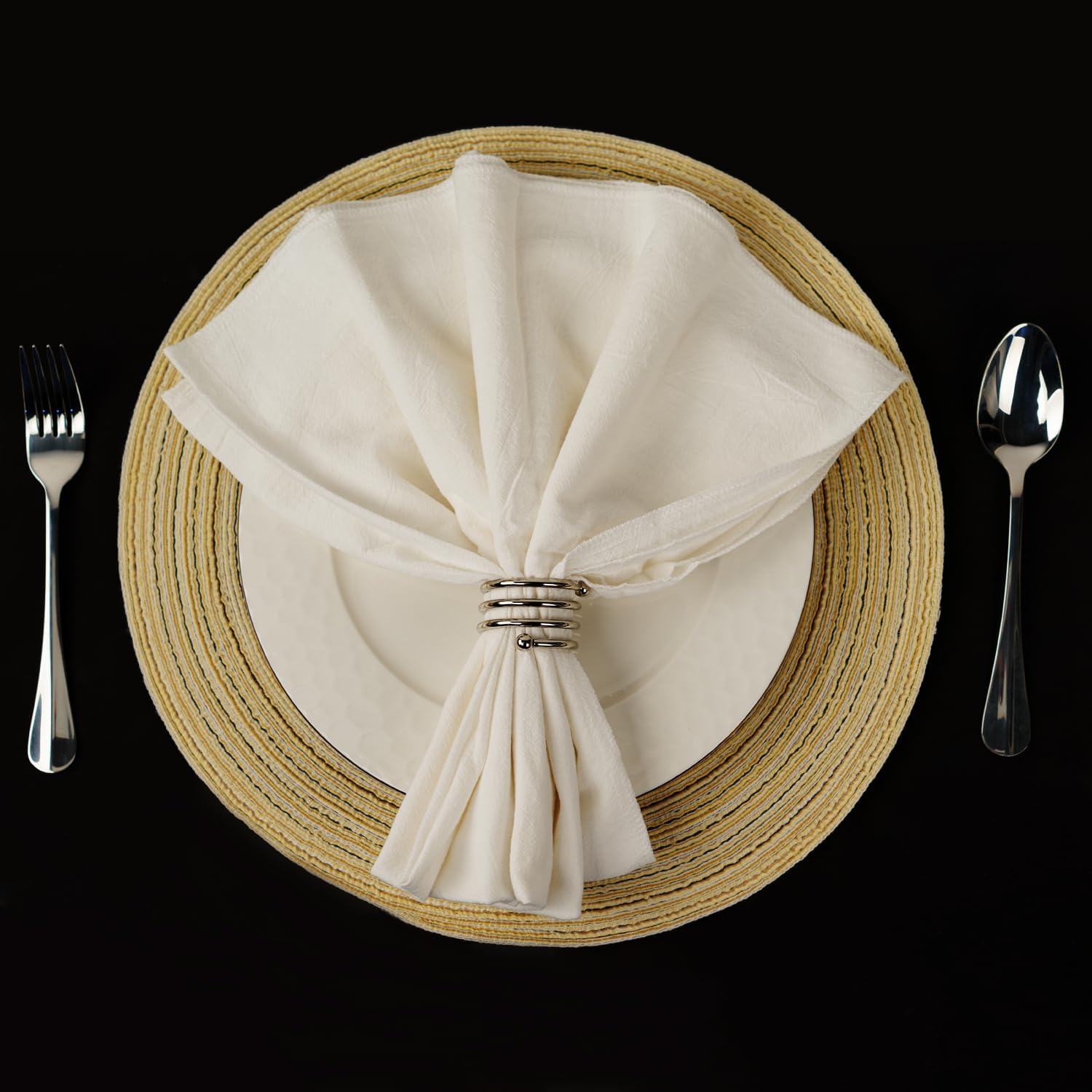 Silver Napkin Rings Set