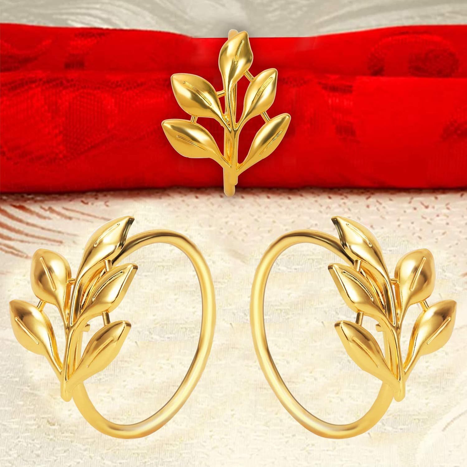 KPOSIYA Metal Napkin Rings Set