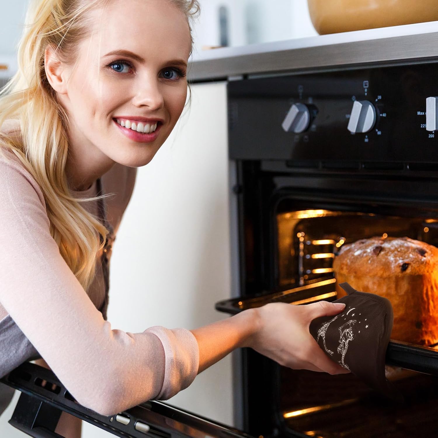Spooky Skeleton Kitchen Set for Halloween or Home Cooking
