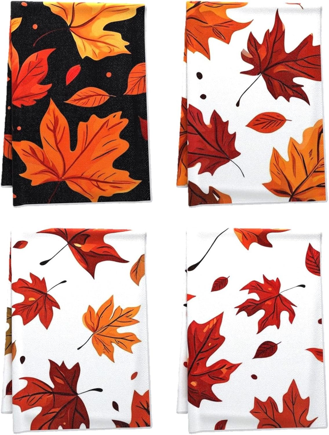 Fall Modern Tea Towels - 4PCS Set with 16x24in Design