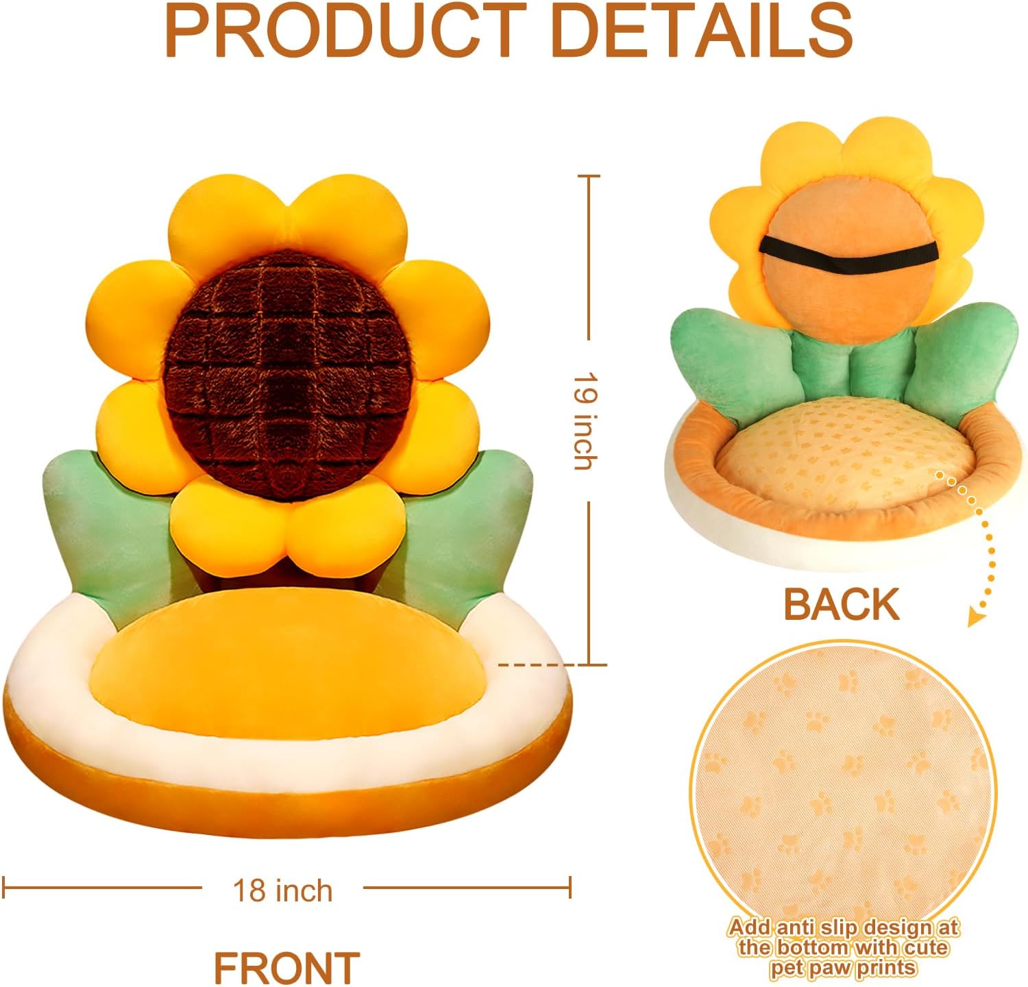 Cute Sunflower Chair Pillow for Home Decor Comfort
