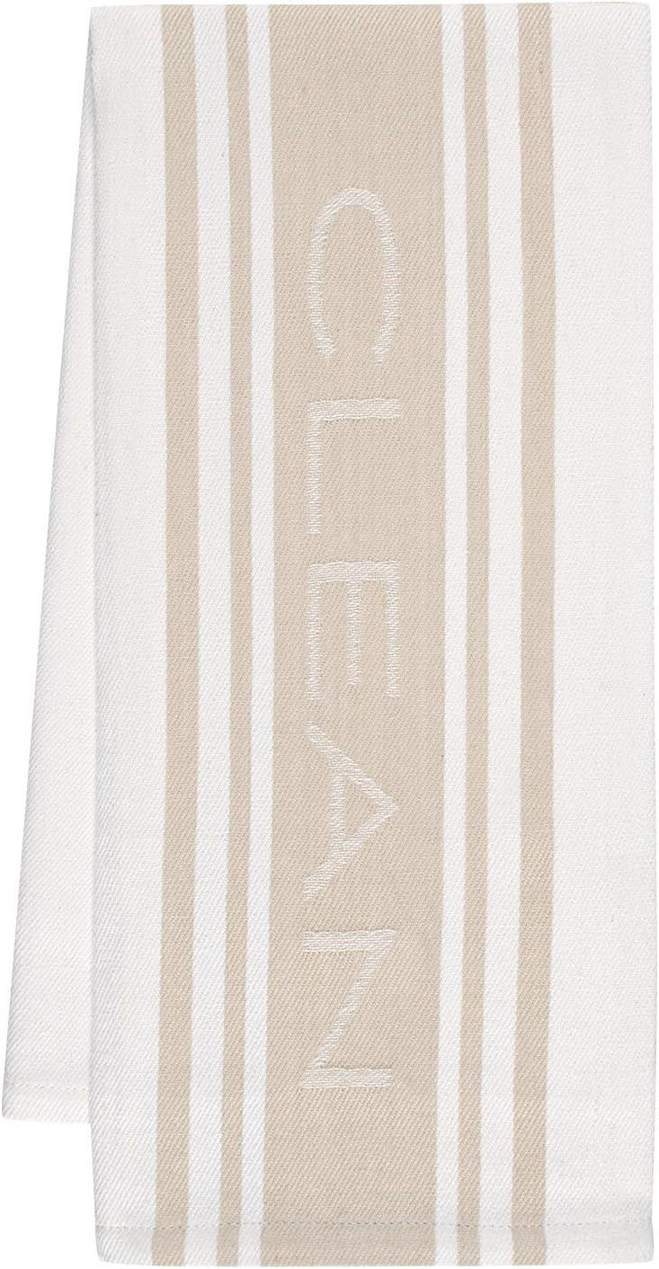 Mixed Traditional Center Band Cotton Oversized 20x30 Striped Dishtowel Set