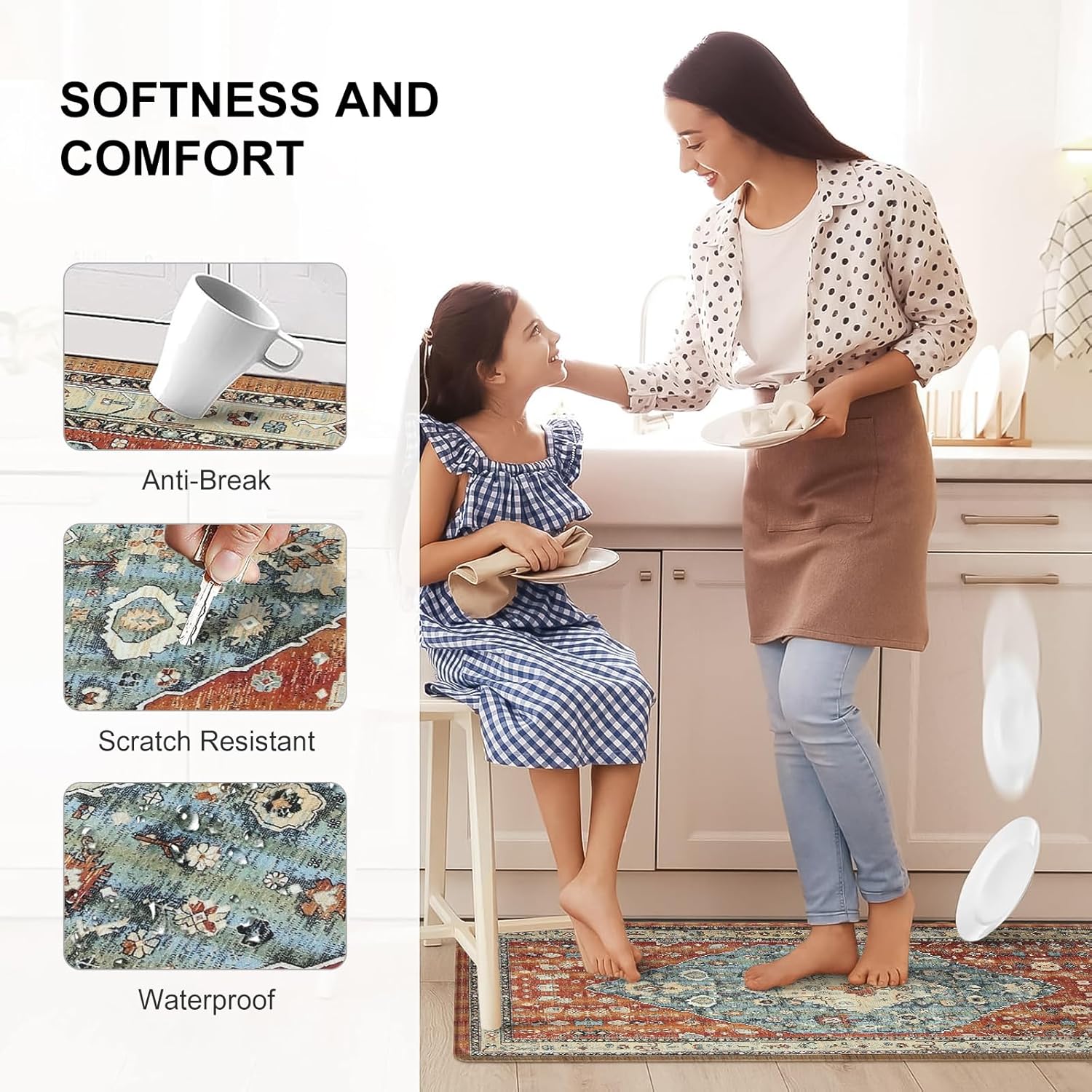 Collive 2-Piece Kitchen Mat Set