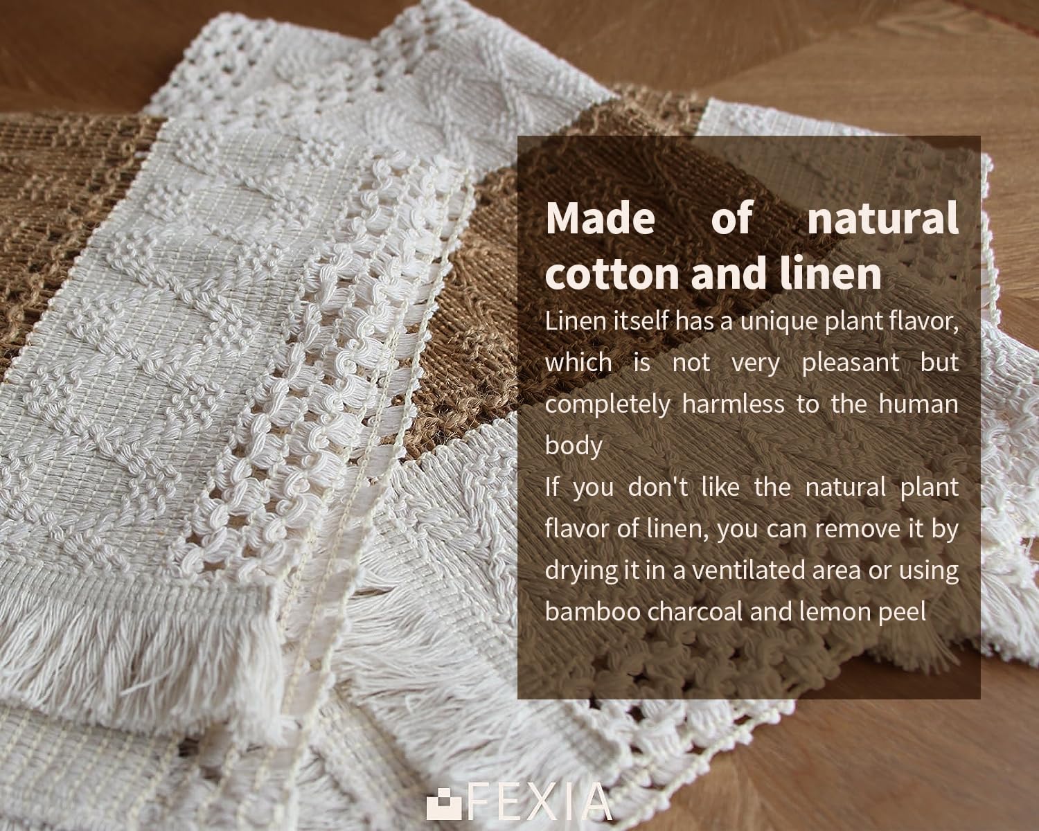 FEXIA Boho Placemats Set of 6 - Fall Christmas Kitchen Linens