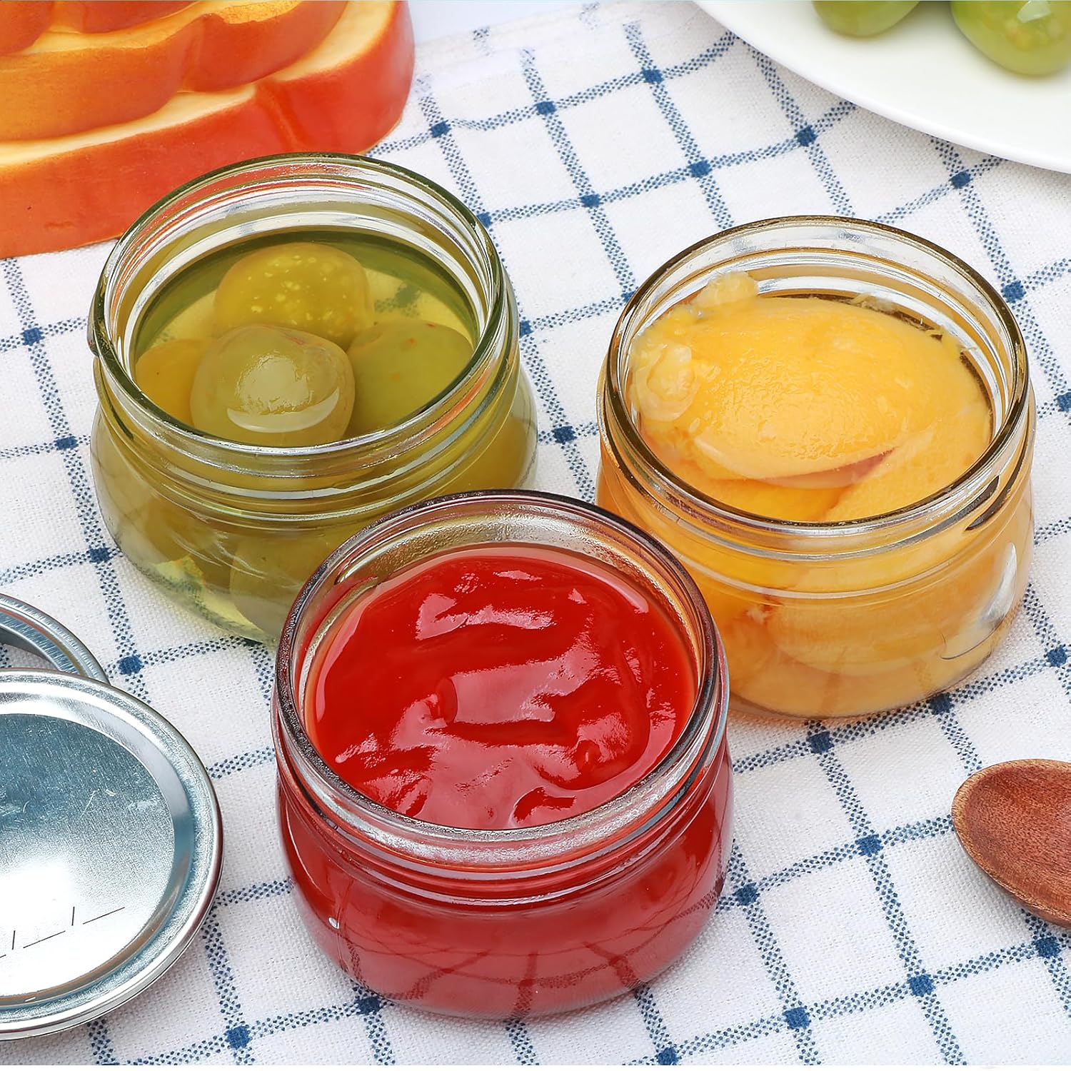 40-Piece Mason Jar Set Glass Storage Jars with lids
