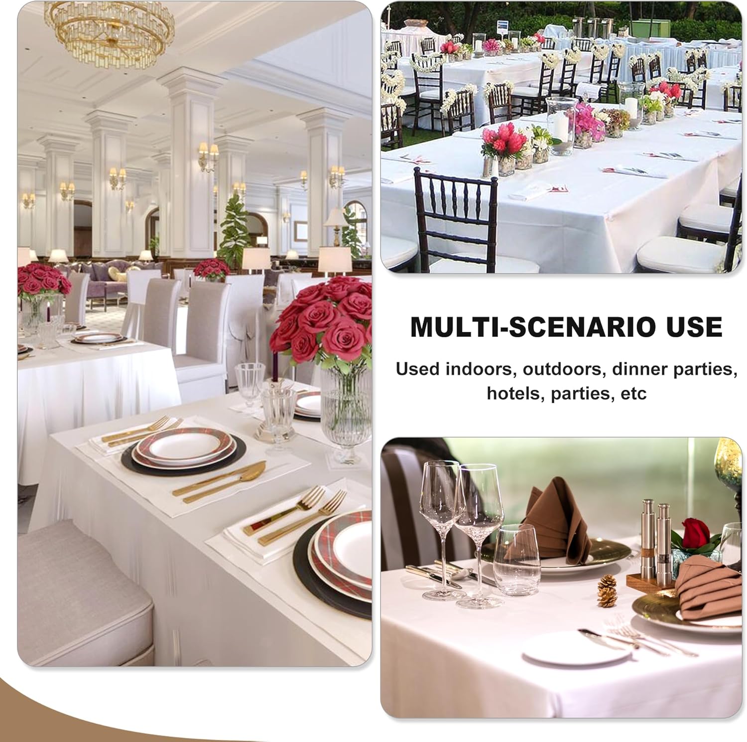 Fitable White Tablecloths