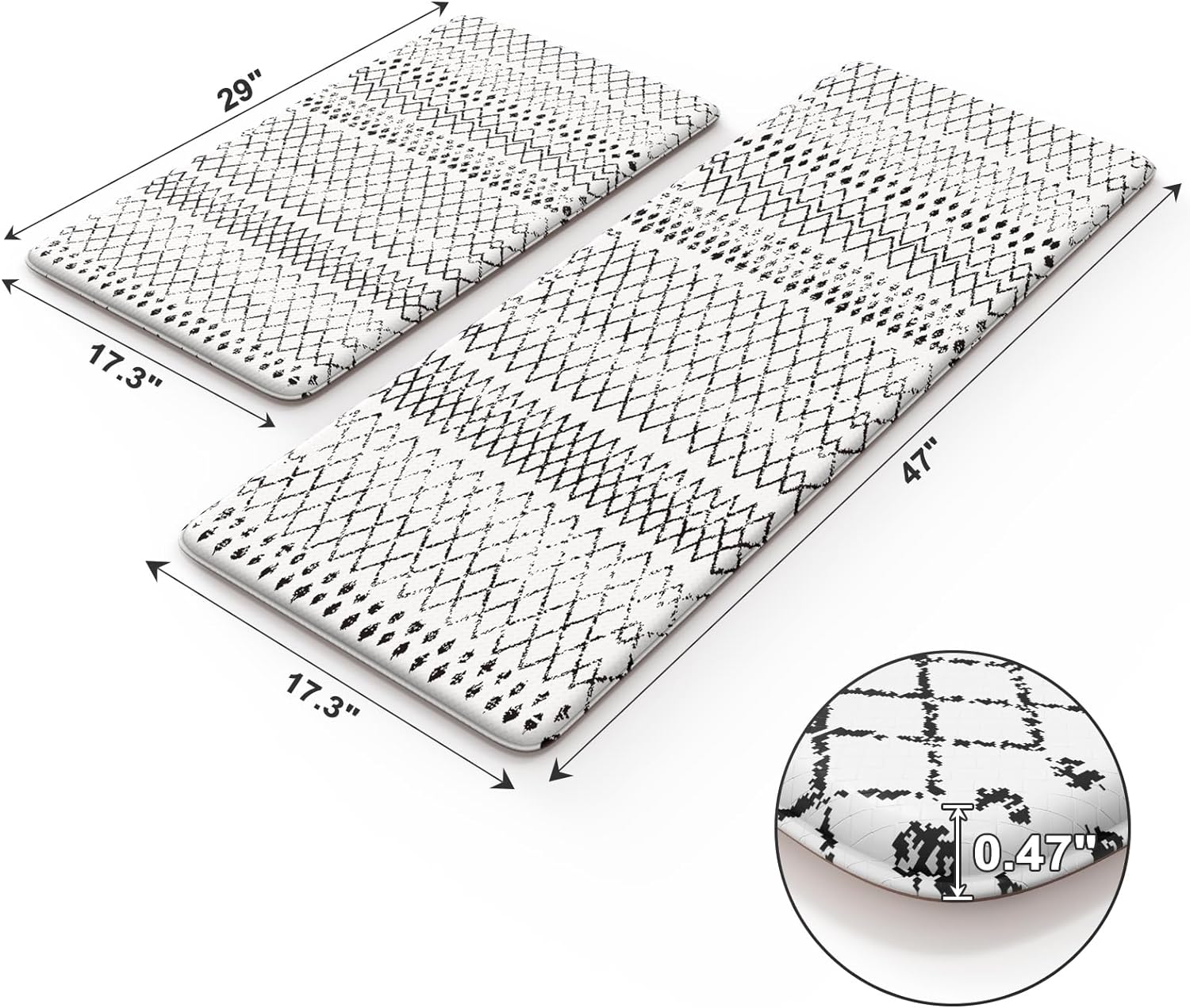 High-Quality Anti-Fatigue Kitchen Mat Set
