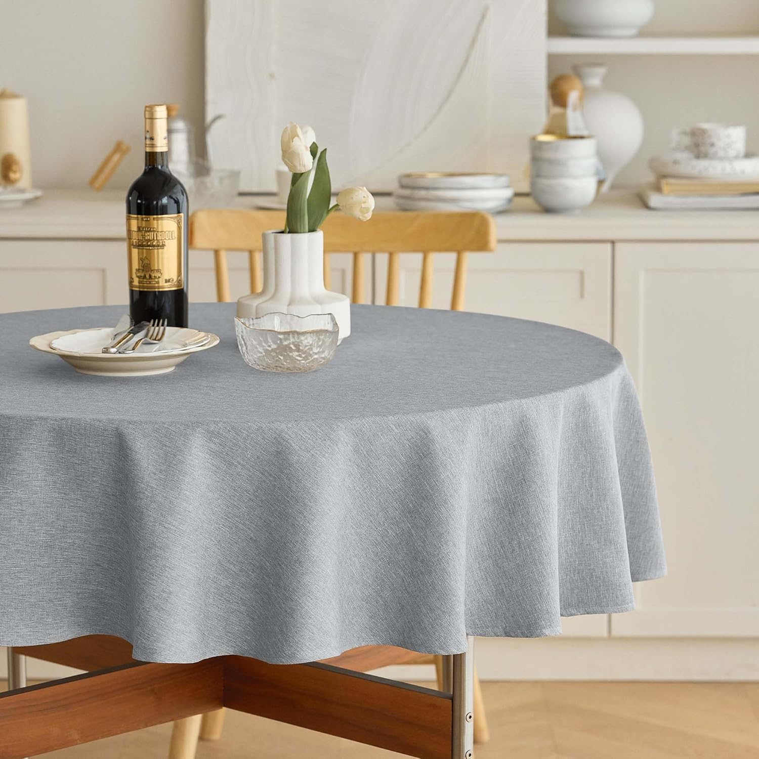 Decorelia Waterproof Round Tablecloth